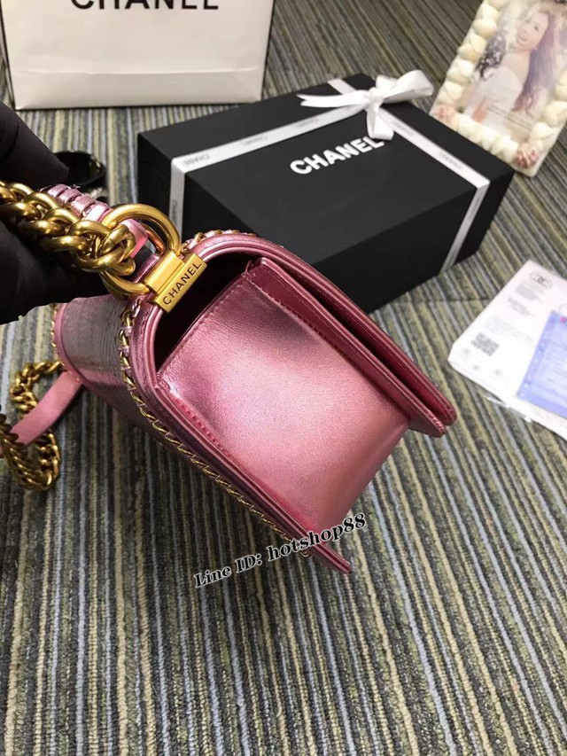 CHANEL女包 A94804新款 leboy67086 蟒蛇皮牛皮革編織手柄口蓋包 蟒蛇皮 香奈兒手拎包 chanel單肩包 chanel斜挎女包 djc1640